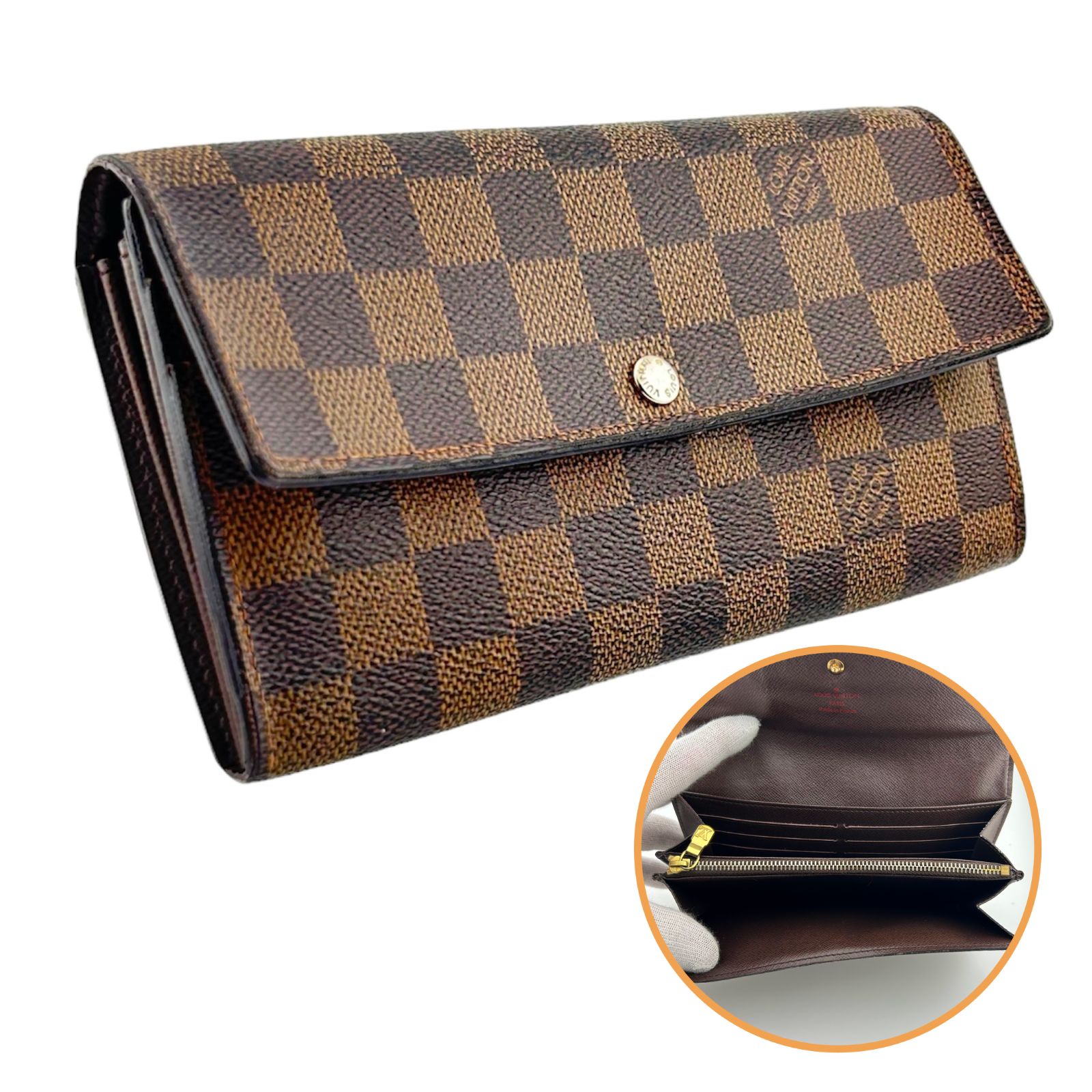 LOUIS VUITTON ルイヴィトン ポルトフォイユ・サラ ダミエ 長財布 