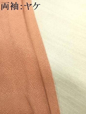 平和屋着物□上質な色無地 紗綾形地紋 杏色 正絹 逸品 DAAP9787op