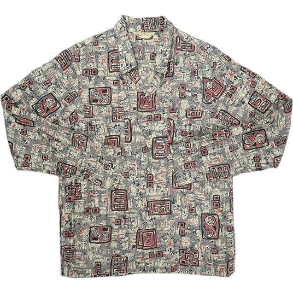 Size【14】 At Last ＆ Co アットラスト/BUTCHER PRODUCTS ブッチャープロダクツ ABSTRACT SHIRT RAYON L-S GREY 長袖シャツ 灰 【品-良い】 20824291