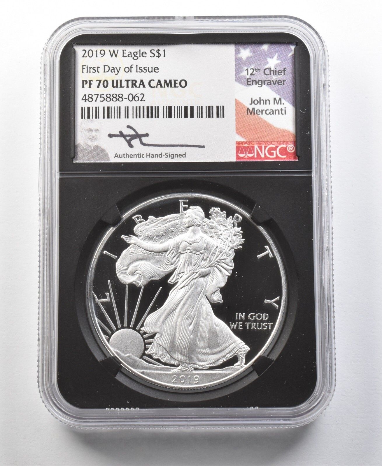 2019W アメリカン シルバー イーグル FDOI Mercanti PF70 UCAM NGC