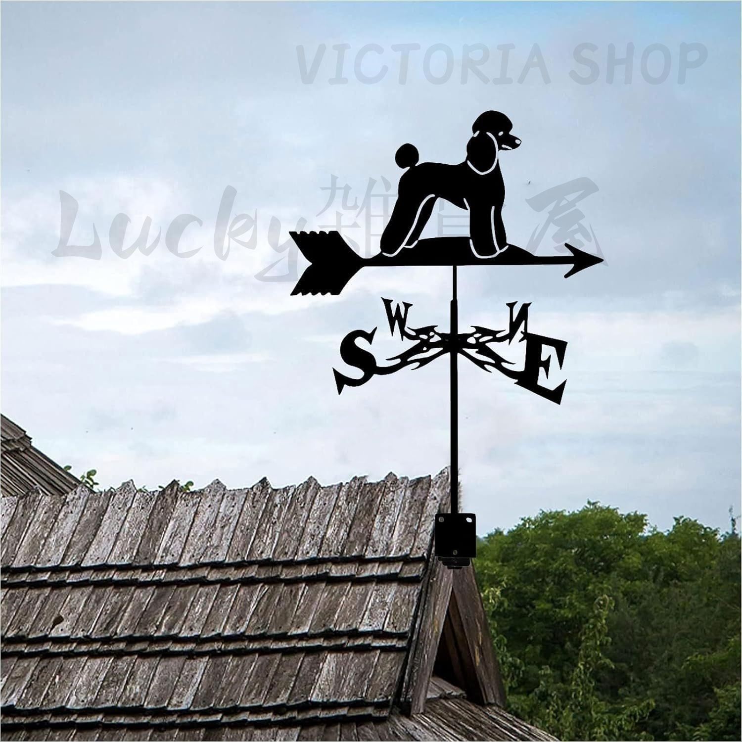 ステンレススチール ウェザーベーン 置物 実用的な風向インジケーター ビンテージスタイル ファームシーン アウトドア ガーデン クラ ウェザーベーン、 ステンレススチール測定ツール  風向インジケーター ウェザーコックガーデンステーク 屋外ブラケット装飾用 ... ウェザーベーンステンレススチール風向ベーンフィギュア、実用的な風向インジケーターウェザーコック測定ツール