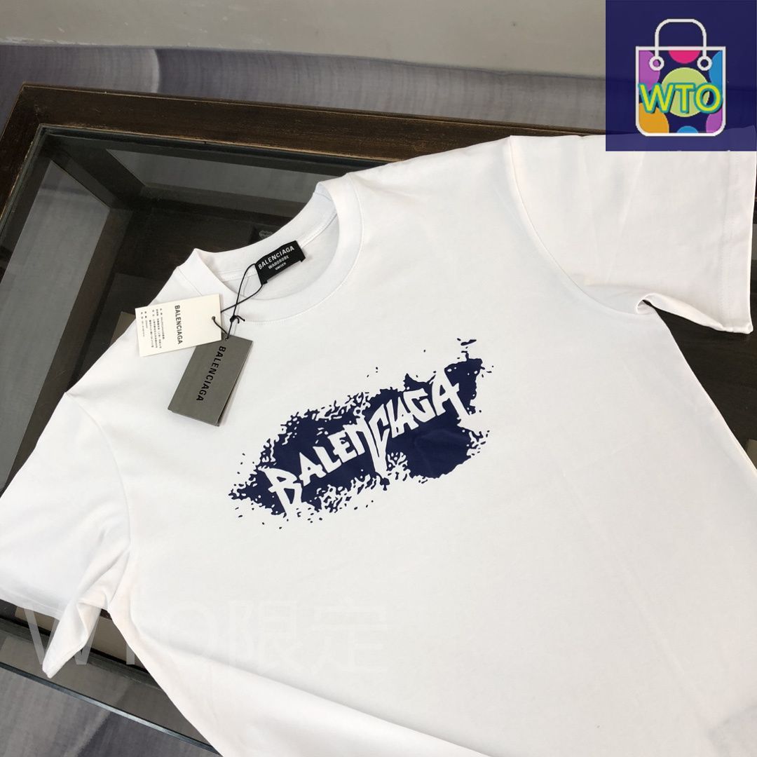 [BALENCIAGA]★ロゴ プリント 半袖 Tシャツ★ 本日限定特価】BALENCIAGA 春夏 ロゴプリントTシャツ [本日特価