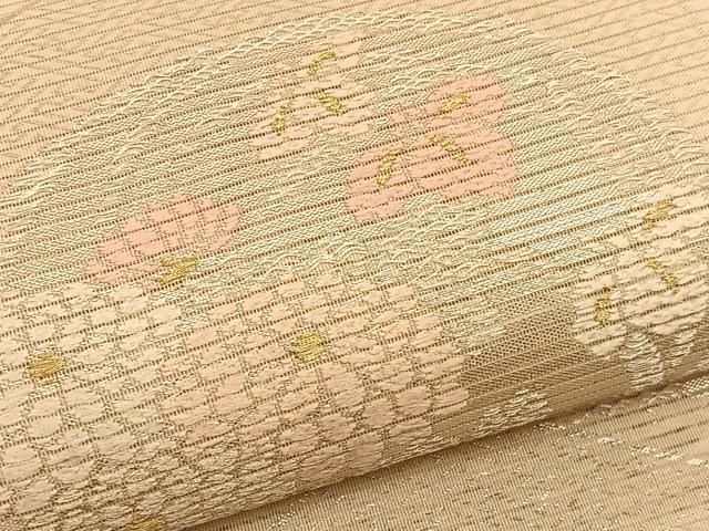 ＊AO-187 袋帯 唐織 鳥 六通 正絹 亀甲 銀糸　帯　着物 AO-187 袋帯 唐織 鳥 六通 正絹 亀甲 銀糸 帯 着物 - メルカリ