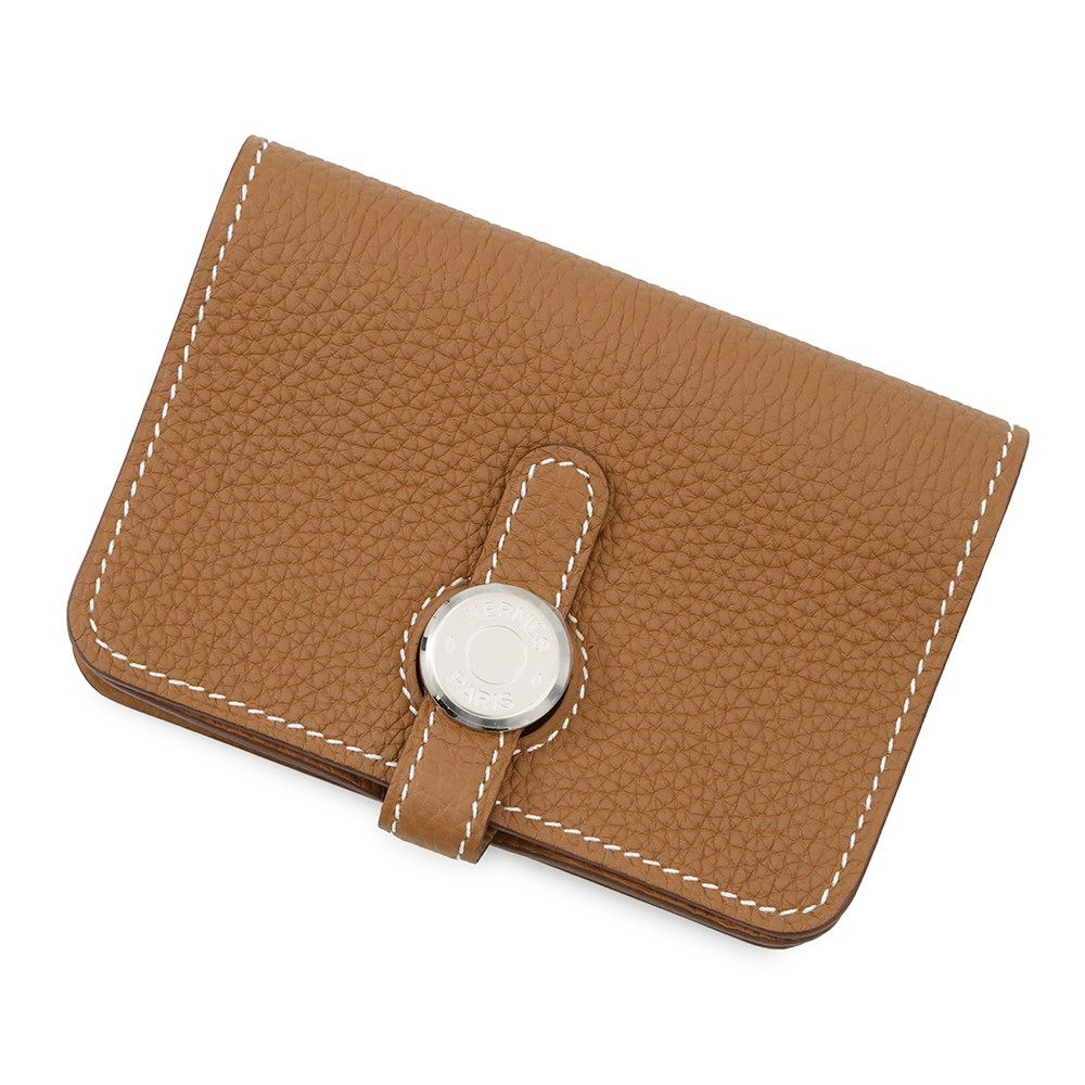 エルメス カードケース ドゴン ゴールド|シルバー金具 トゴ W刻印 HERMES 名刺入れ