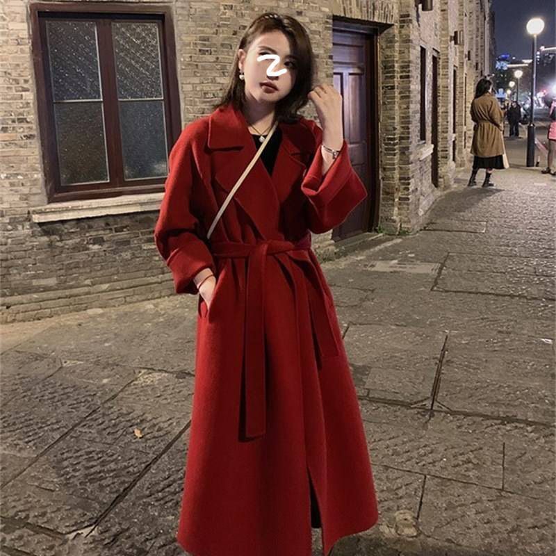 ウールコート レディース チェスターコート 長袖 ベルト付 ダブルフェイス ロング丈 防風コート 保温 防風 高品質 上品 上品 アウター Aライン シンプル 通勤 ビジネス 冬服 ゆったり nuanta14 DZ30 SIROKUMA-CORPORATION_COM