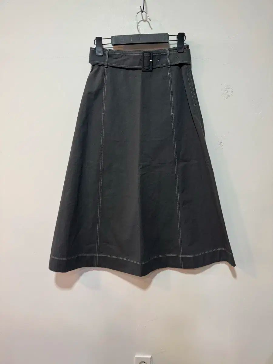 RRACE レース ダークグレイ Aライン スカート S