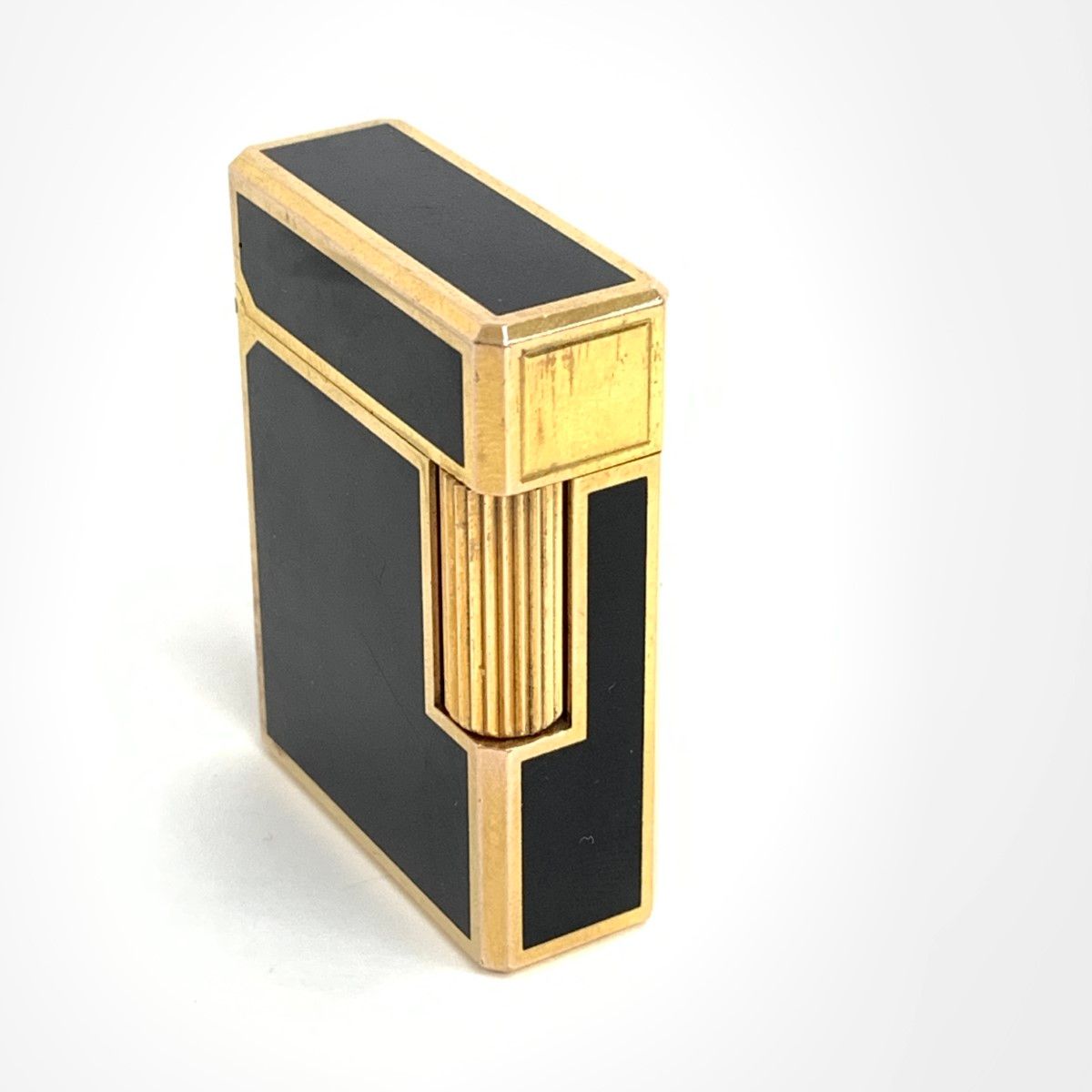 デュポン ライター ライン1 ガスライター 都彭 ブラック ゴールド 中古  