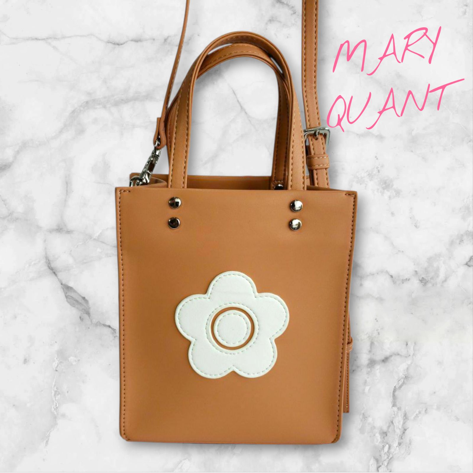 美品【MARY QUANT】マリークワント 2WAY ショルダーバッグ - メルカリ