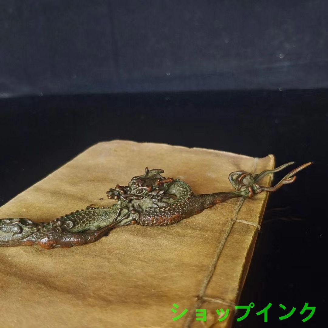 銅 細工 茶道具 盤竜銅壺叉 工芸品 美術品 置物 - メルカリ