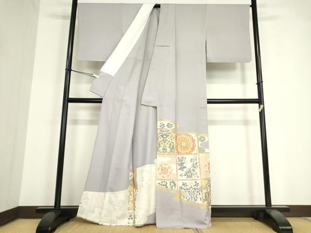 平和屋着物○豪華黒留袖 唐錦寄せ裂文様 寿光織 金糸 正絹 逸品