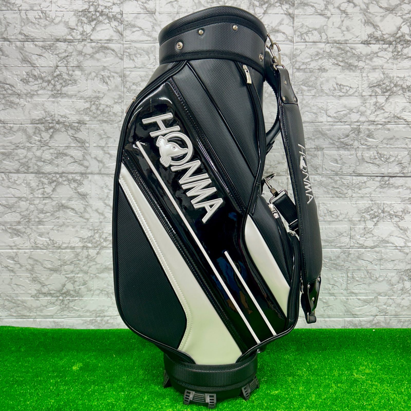 美品】HONMA ホンマゴルフ キャディバッグ CB12016 9型 ブラック 