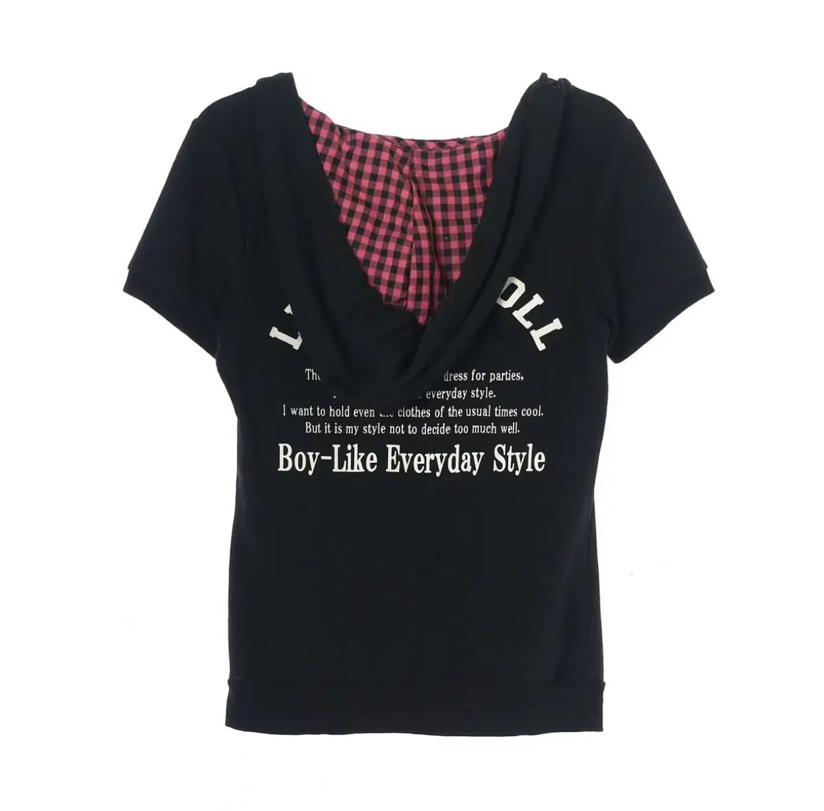 LIZ LISA リズリサ 半袖 フード付きTシャツ 黒