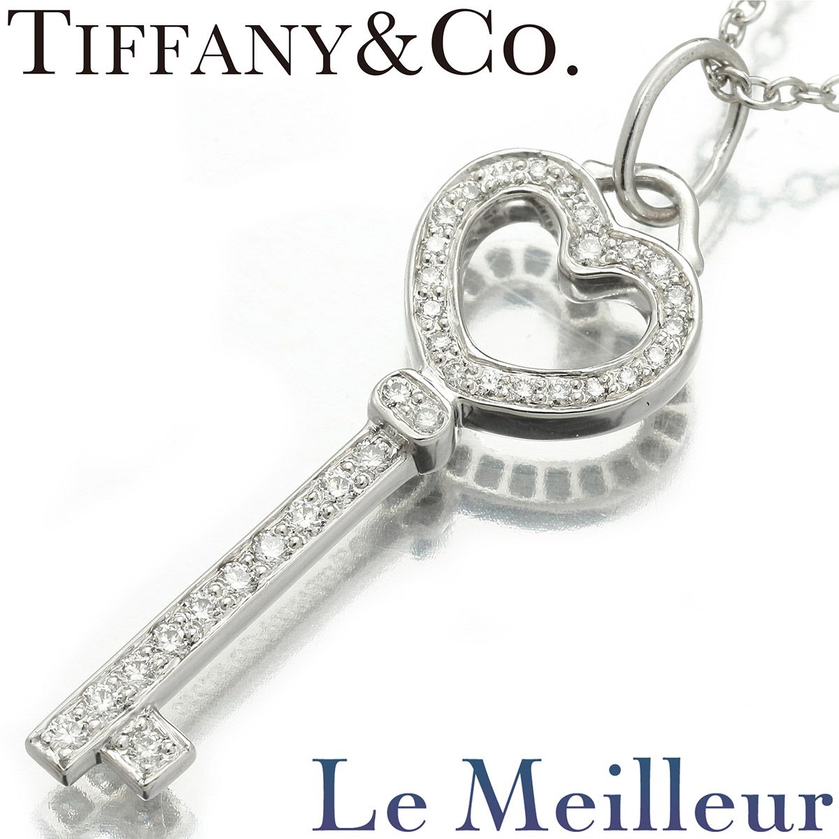 ティファニー ハートキーミニネックレス ダイヤモンド K18 TIFFANY&Co 