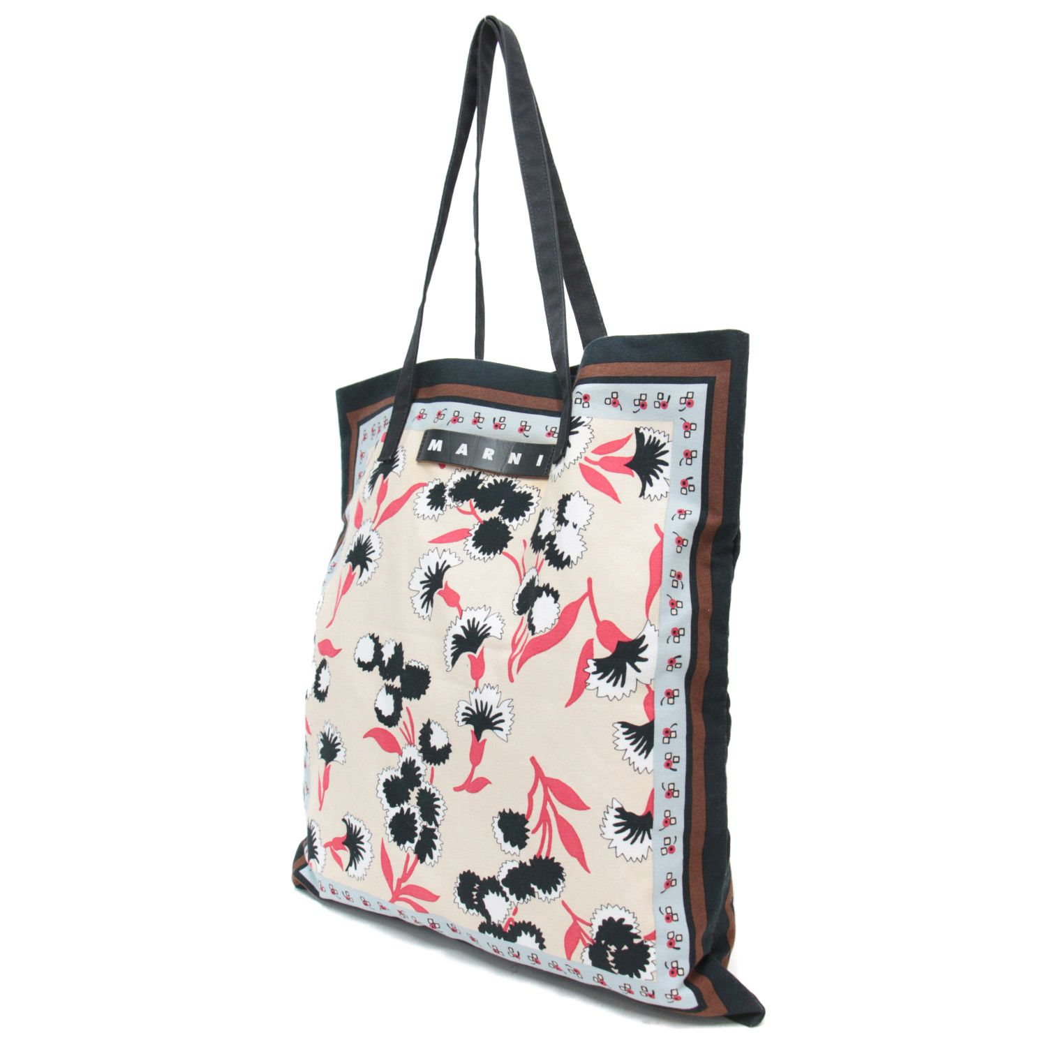 MARNI マルニ コットン トートバッグ カバン 鞄 バンダナ フラワー 