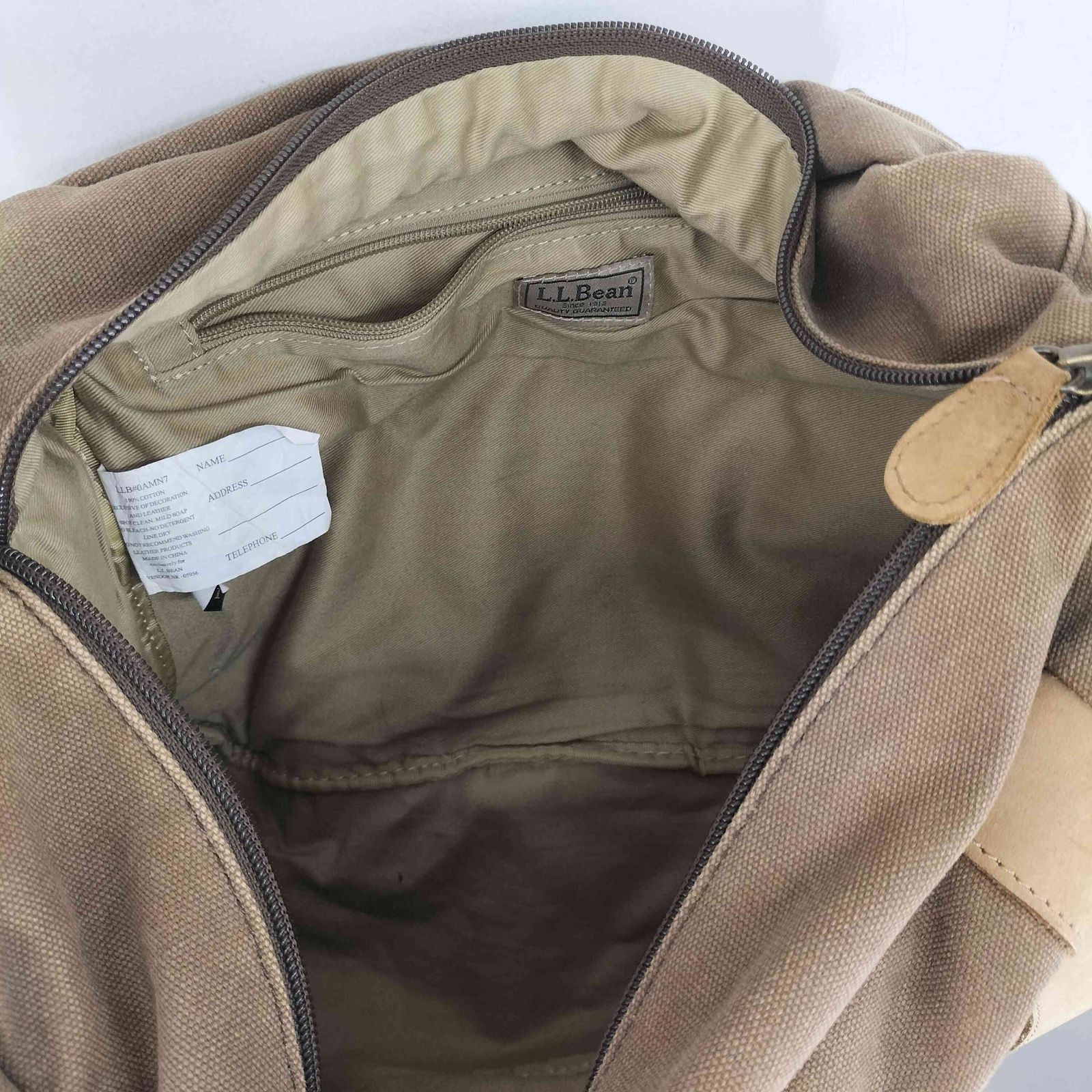 エルエルビーン L.L.Bean レザーキャンバス メッセンジャーバッグ