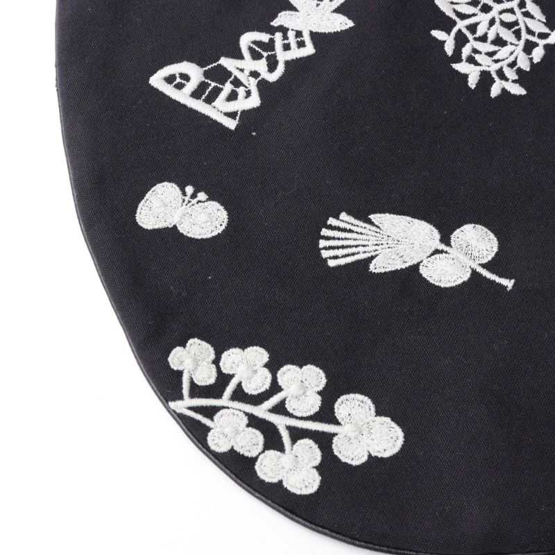 ミナペルホネン　刺繍入り黒ペチパンツ ミナペルホネン 刺繍入り黒ペチパンツ
