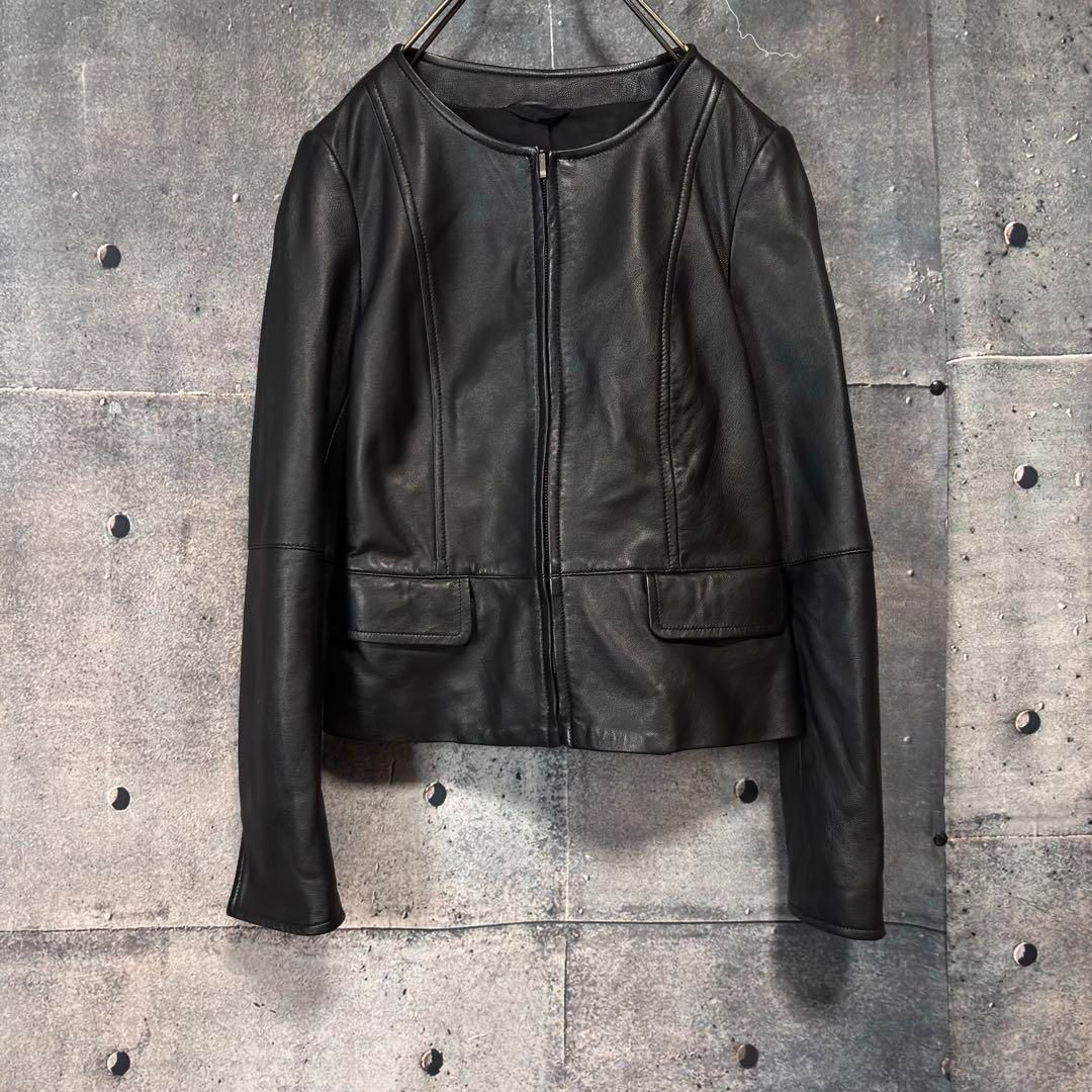 ANAYI ラムレザー シングル ライダース ジャケット 黒 Sサイズ ANAYI