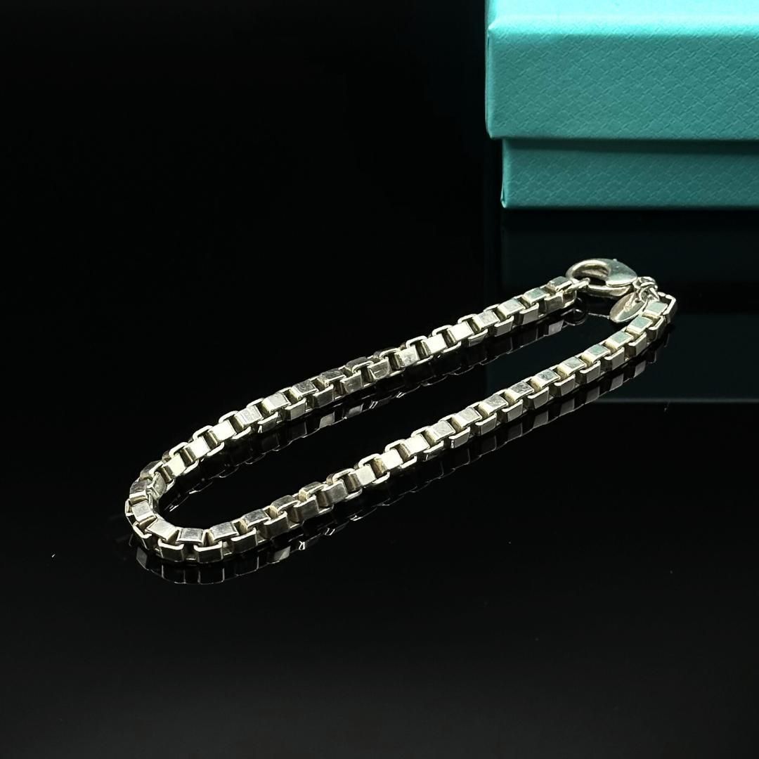 【美品】Tiffany & Co ベネチアン ID ブレスレット SV925 美品 Tiffany&Co. ティファニー ベネチアン ブレスレット SV925