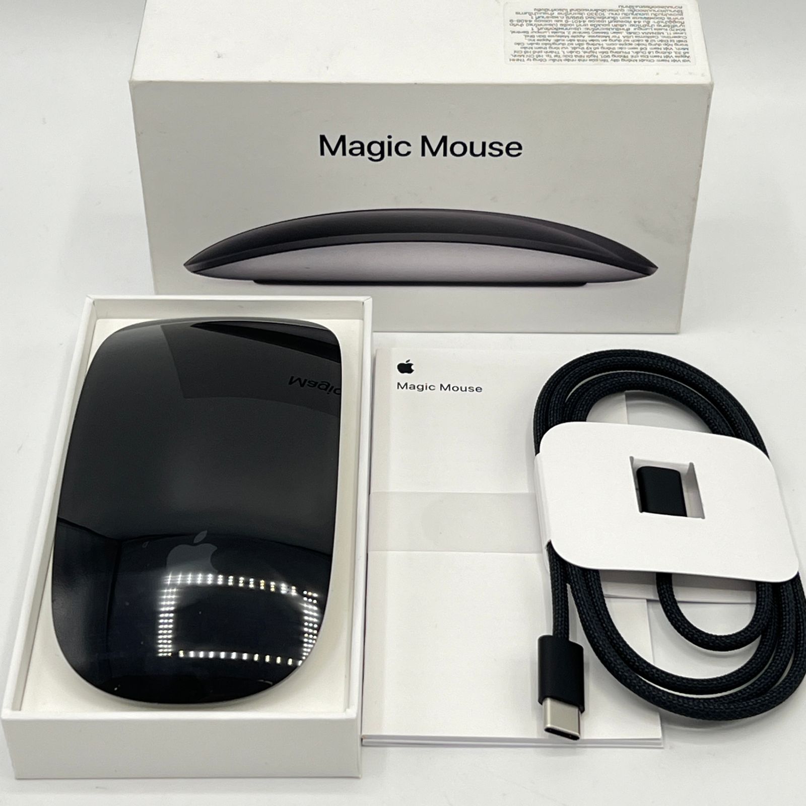 Apple Magic Mouse MXK63ZA|A ブラック Multi-Touch対応 USB-C アップル マジックマウス