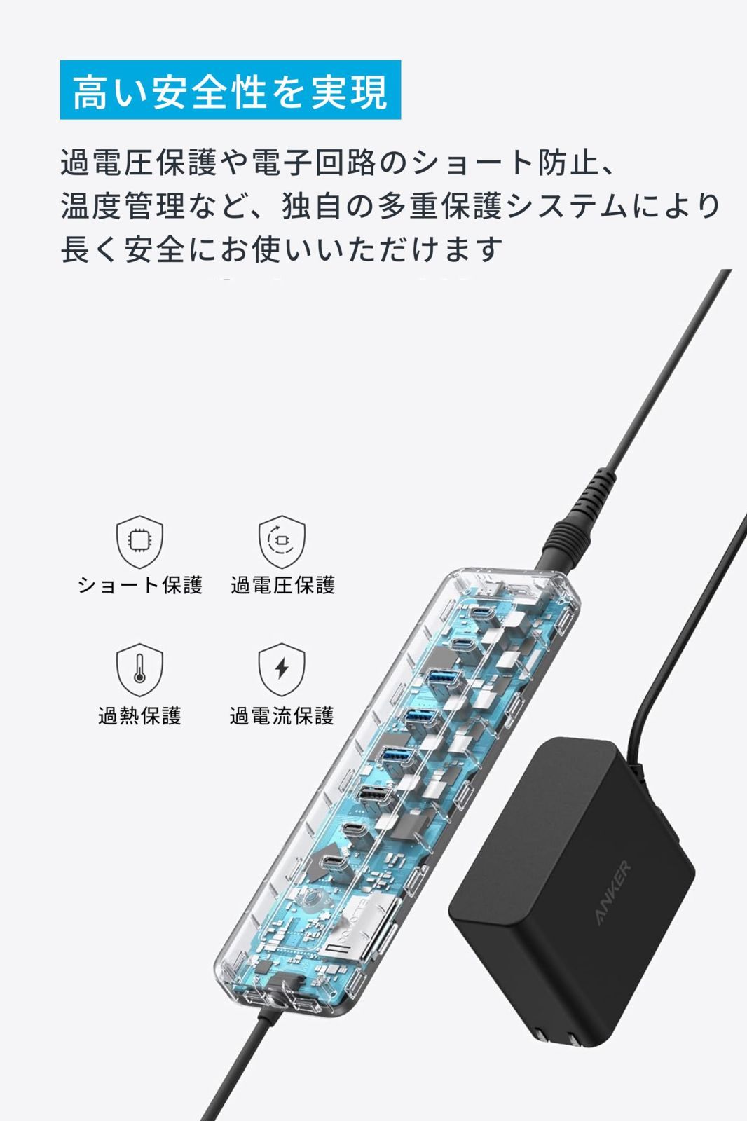 PD対応 65Wアダプタ付属