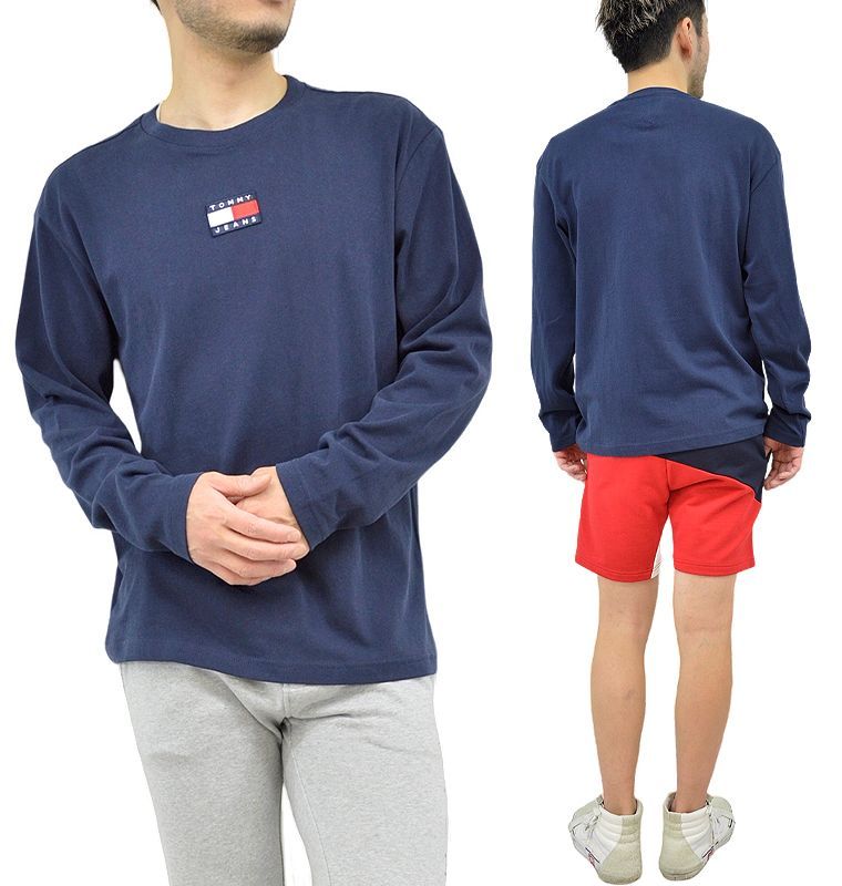  JEANS トミージーンズ トミーバッジロングTシャツ海外限定 TOMMY JEANS トミージーンズ トミーバッジロングTシャツ海外限定