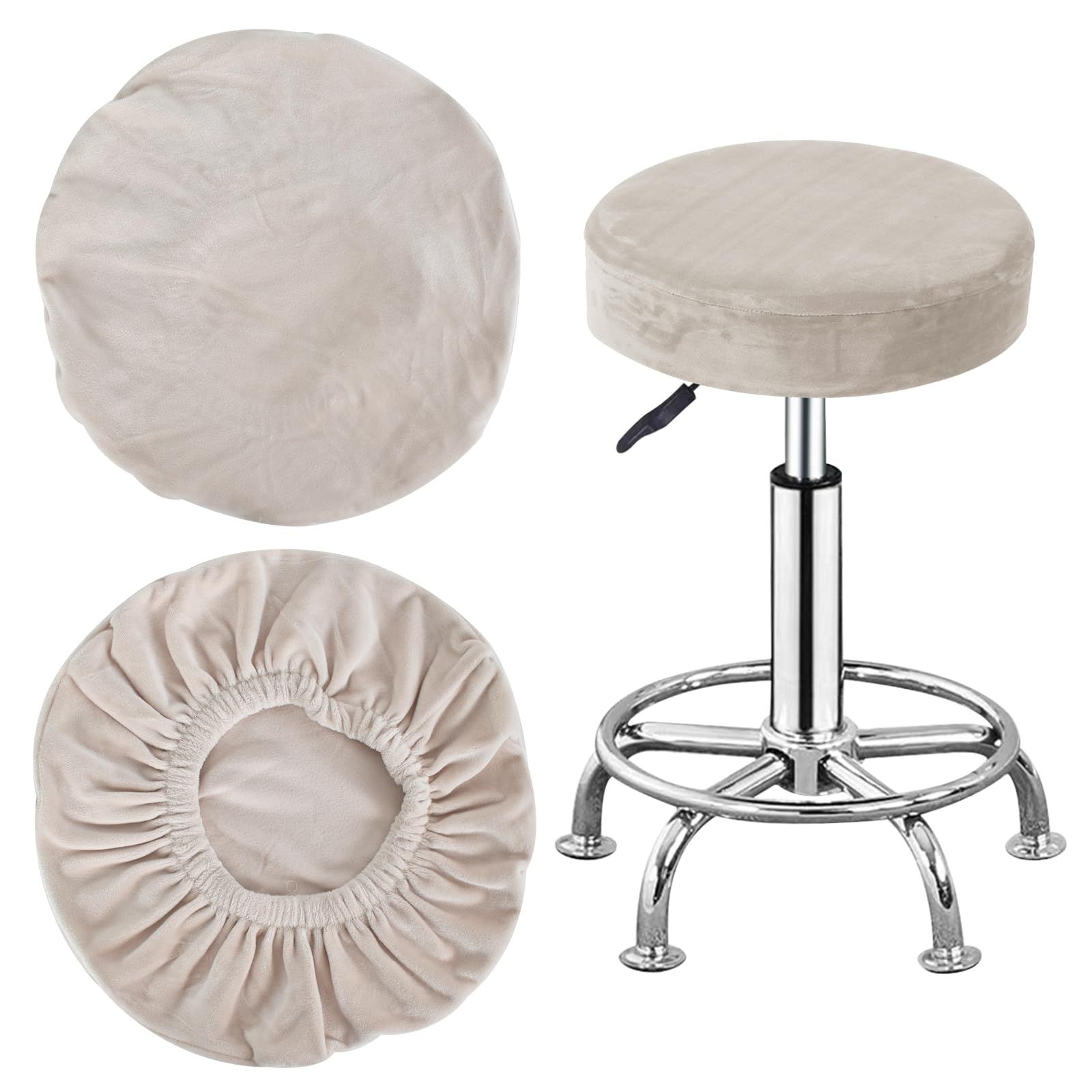 【迅速発送】伸縮素材 丸椅子カバー スツール 座面のみ 回転椅子 エステスツール 椅子カバー カットチェア 取り付け簡単 ネイル カットチェアカバー サロン 診察椅子カバー 美容室 弾性伸縮 施術 座面 椅子 チェア 丸型 昇降式 椅子カバー丸椅子カバー 高さ