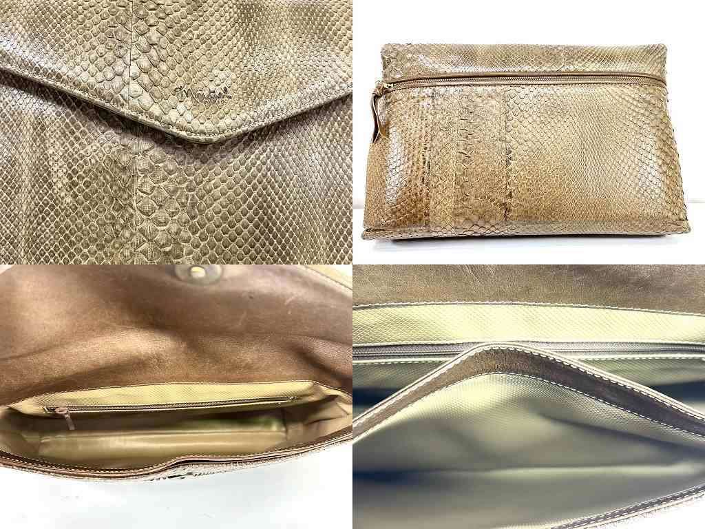 パイソン Paris モンディアル クラッチバッグ