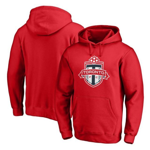 【送料無料】 アンブランデッド メンズ Tシャツ トップス Men's Fanatics Branded Red Toronto FC Logo Pullover Hoodie Tfc Red