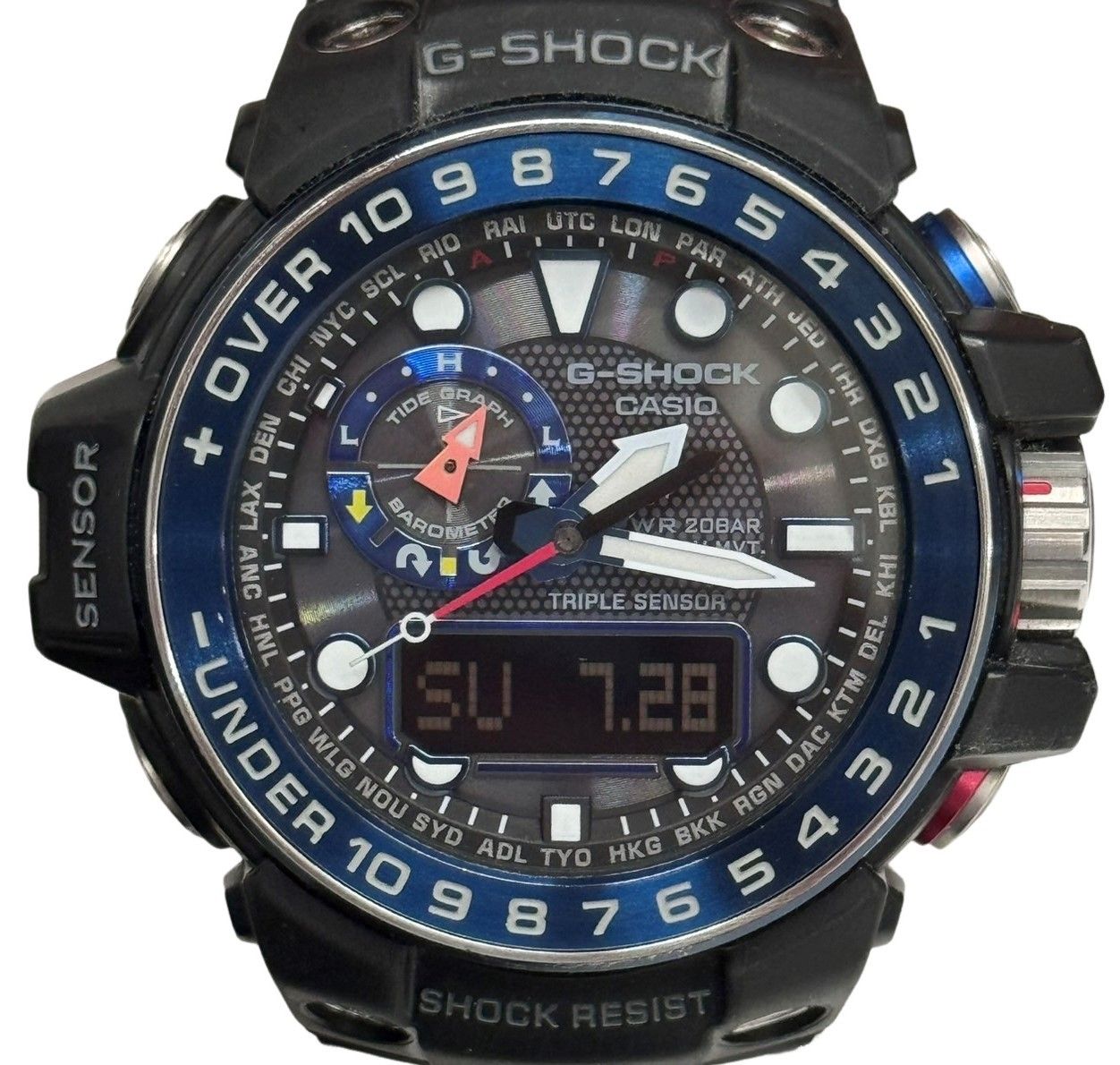 CASIO G-SHOCK GWN-1000B-1BJF 【中古】 カシオ ジーショック ガルフマスター 電波ソーラー 32407K291 - メルカリ