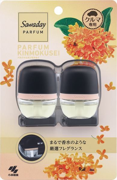 まとめ買い-27点セット Ｓａｗａｄａｙクルマ クリップ パルファムキンモクセイ ２個パック 小林製薬