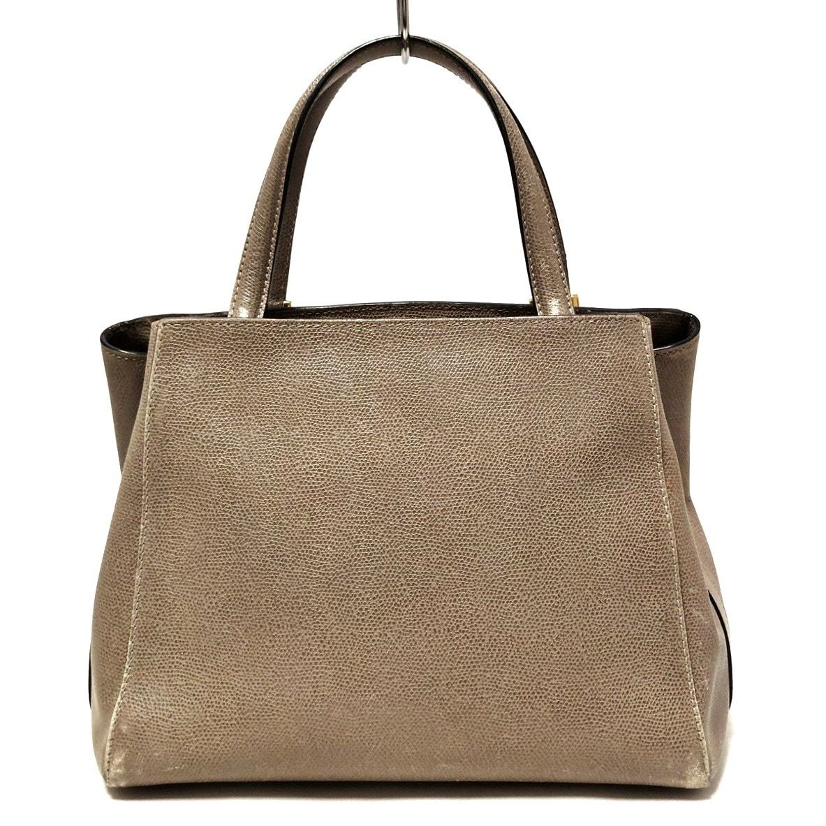 Valextra ヴァレクストラ ハンドバッグ スモール トリエンナーレ グレーベージュ レザー