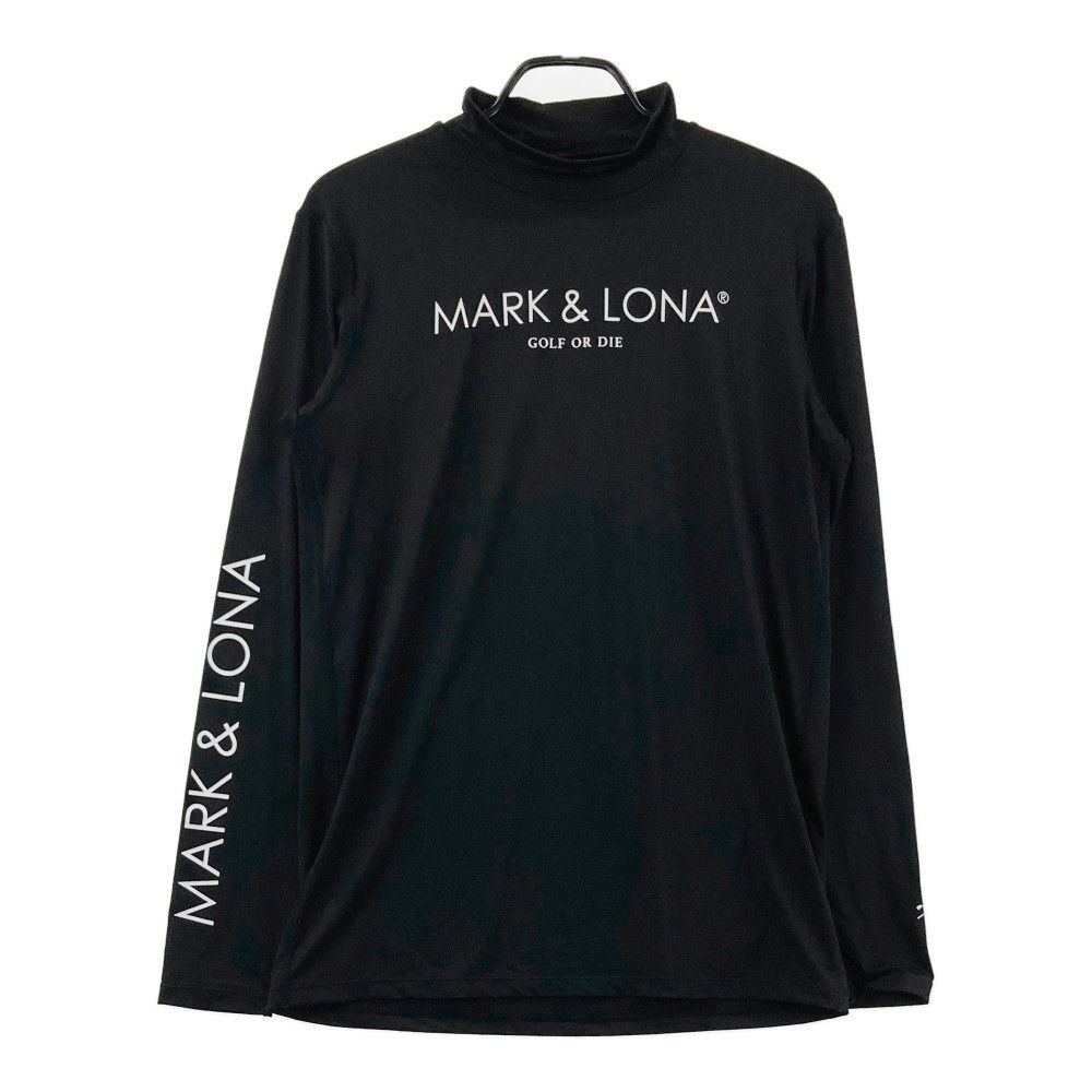 サイズ：50 MARKu0026LONA マークアンドロナ MLM-1C-AU01 モックネック長袖Tシャツ ブラック系  [240101299471]# ゴルフウェア メンズ ストスト - 日本 店舗