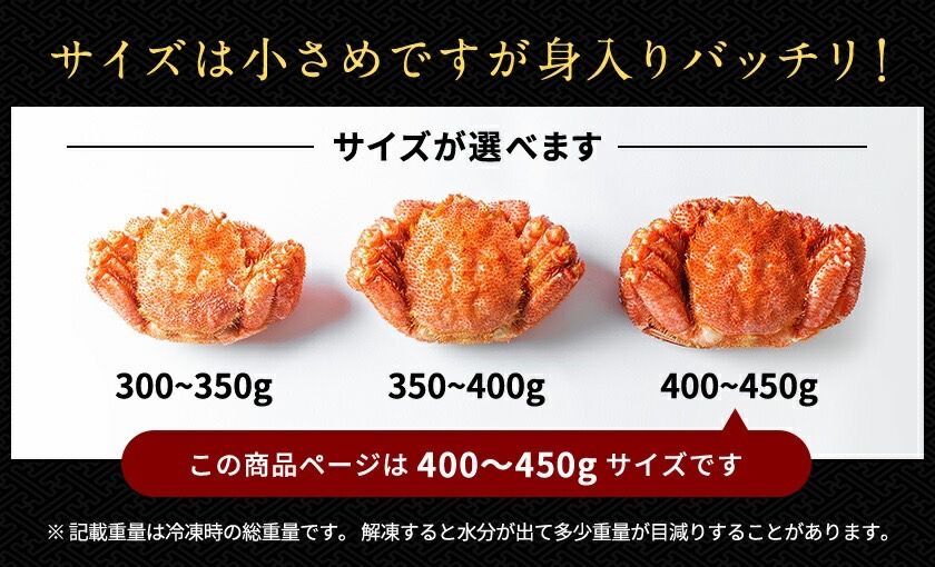 【北海道産】ボイル 冷凍毛蟹 400g～450g 三尾セット-4