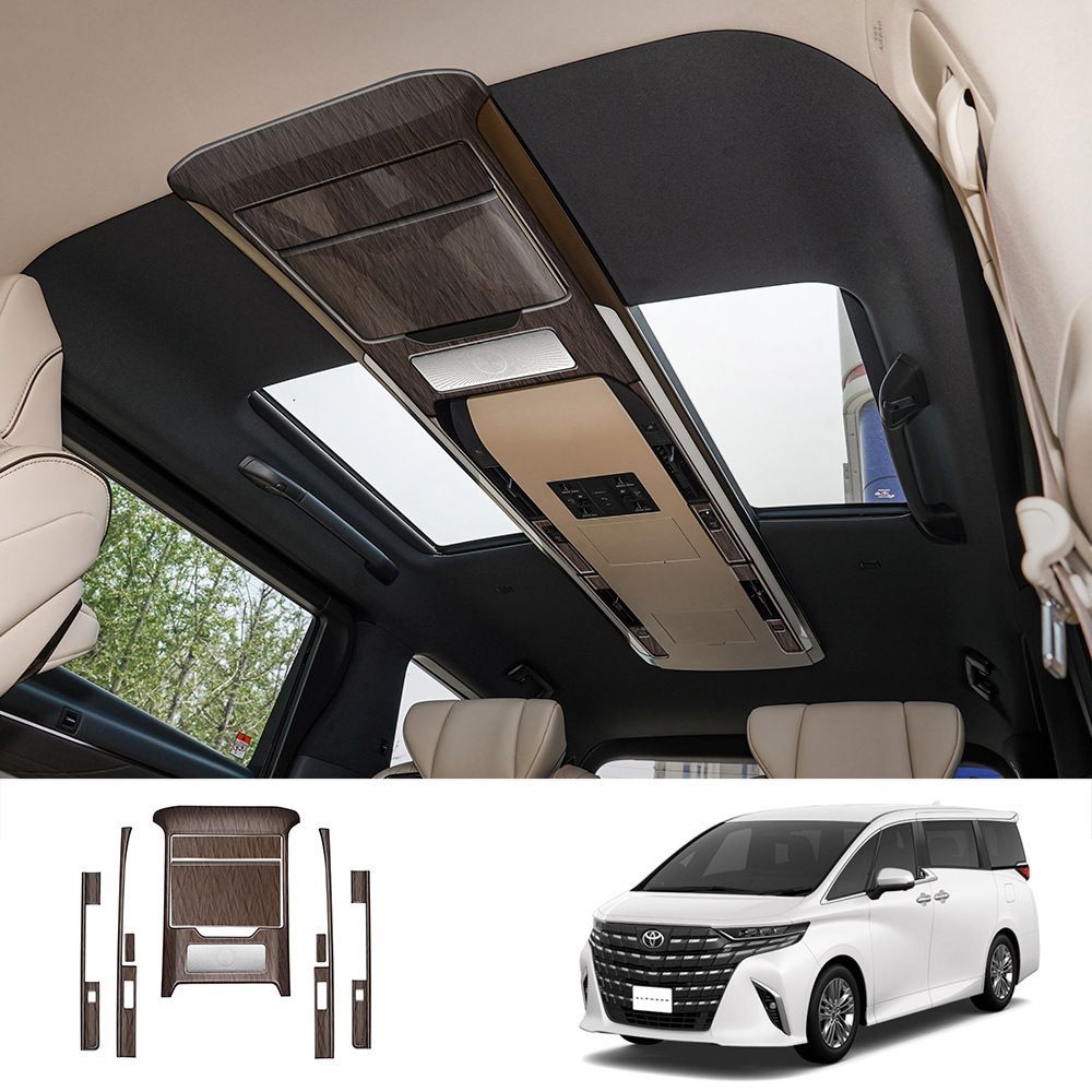 アルファード 40系 ヴェルファイア 40系 ヘッドコンソールパネル 9枚セット ABS製 内装パーツ 中列天井パネル 両側運転対応 保護 装飾 感アップ