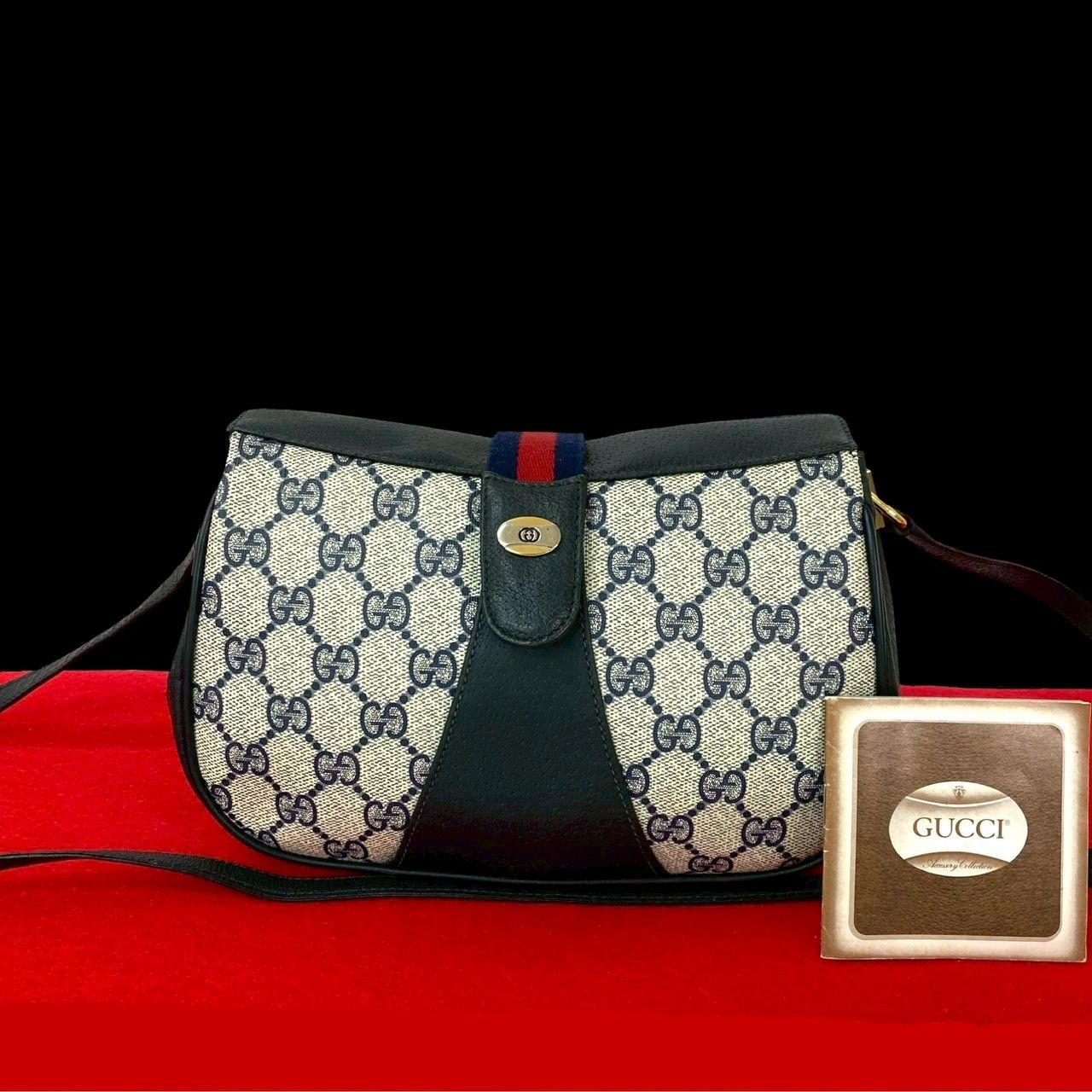極 美品 GUCCI グッチ オールドグッチ ヴィンテージ シェリーライン GG 
