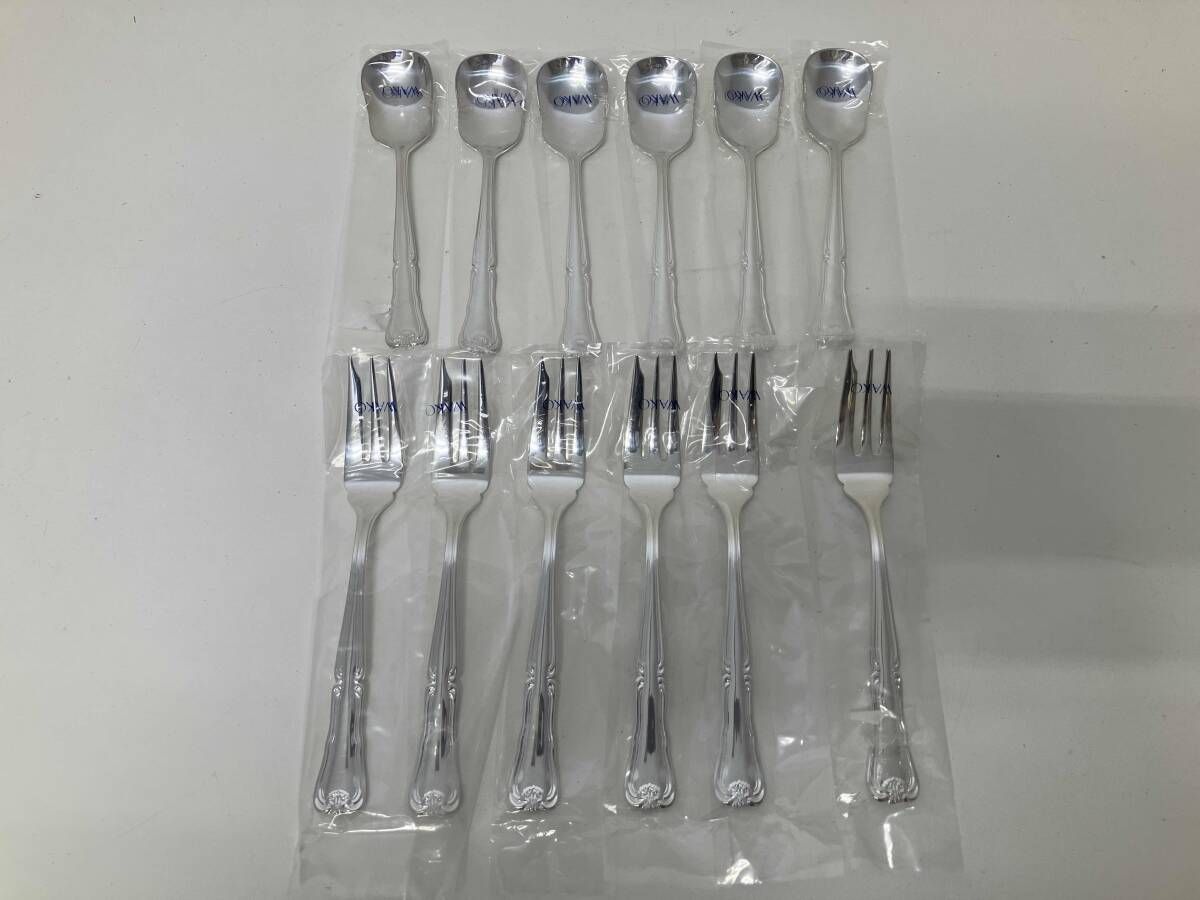 WAKO アイススプーン ケーキフォーク スプーン ティースプーン グレープフルーツスプーン 各6つ カトラリーセット