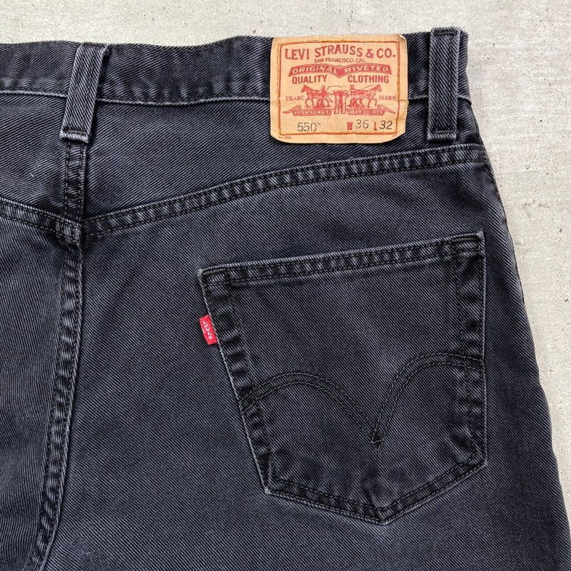 00年代 Levi's リーバイス 550 RELAXED FIT ブラックデニム