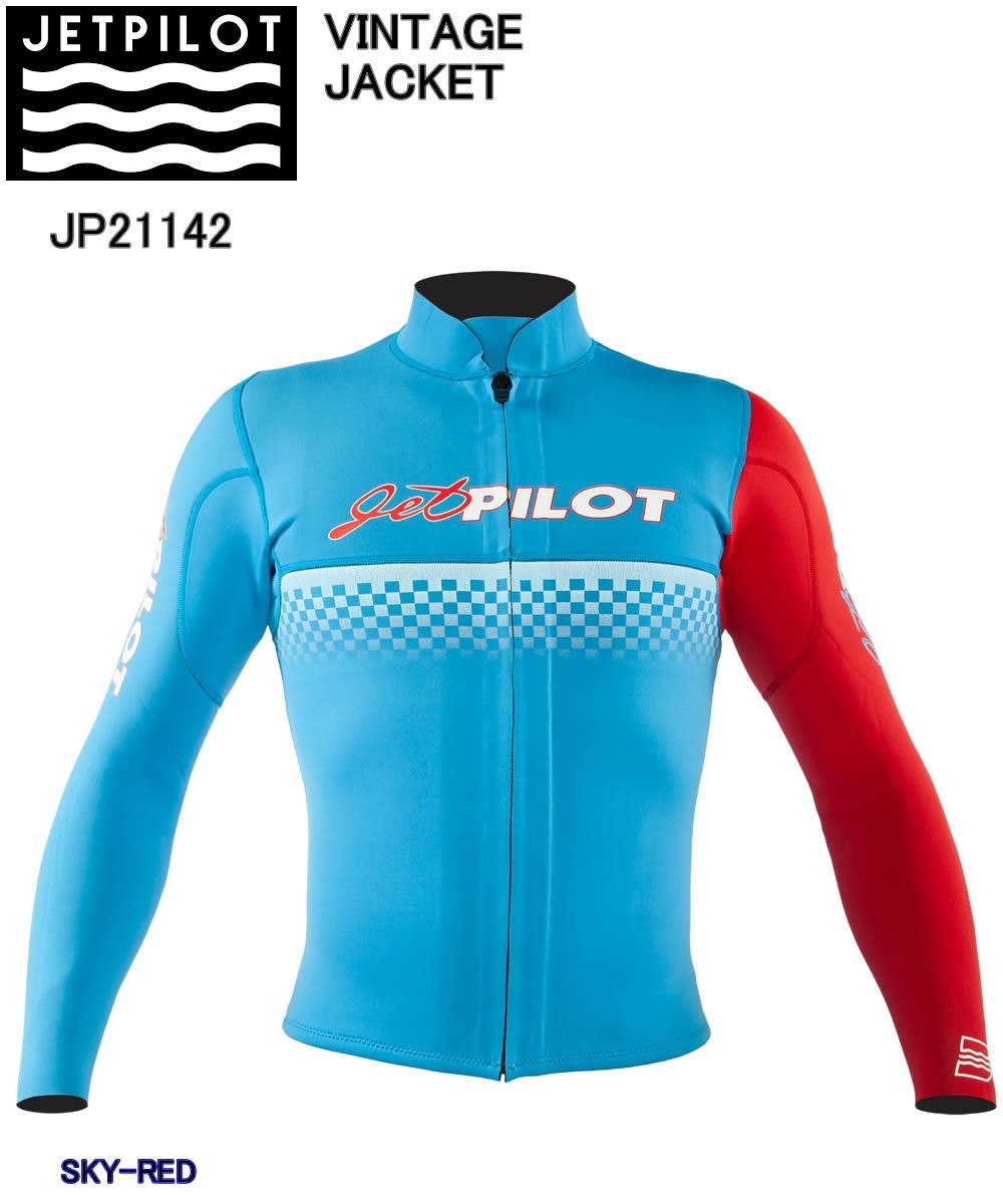 JET PILOT JP21142 VINTAGE JACKET ジェットパイロット ヴィンテージジャケット ウェットスーツ フロントジップ パフォーマンススーツ ジェットサーフ ウェイクボード 水上オートバイ ラフティング 