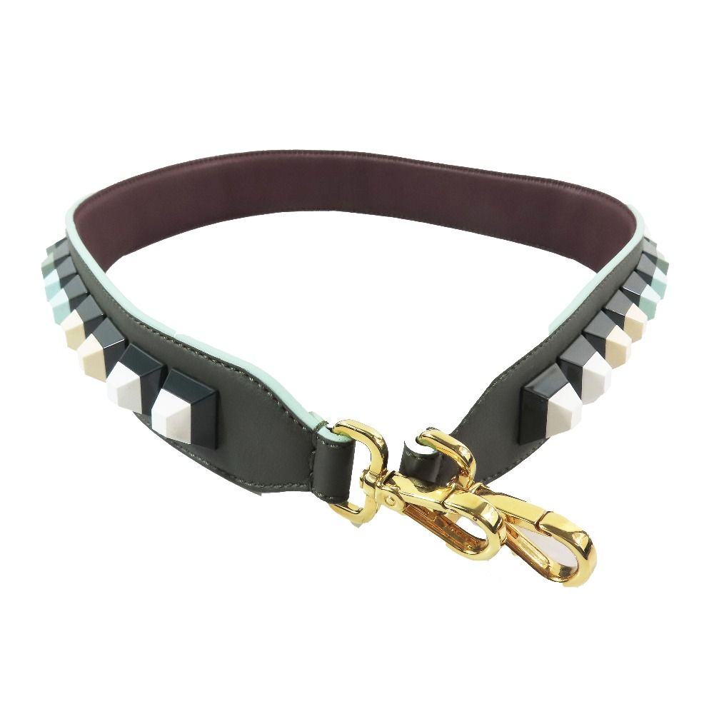 ◇フェンディ◇レザー/スタッズ/ストラップユー/ショルダーストラップ/ブランド 未使用 FENDI フェンディ ロックスタッズ ストラップユー レザー