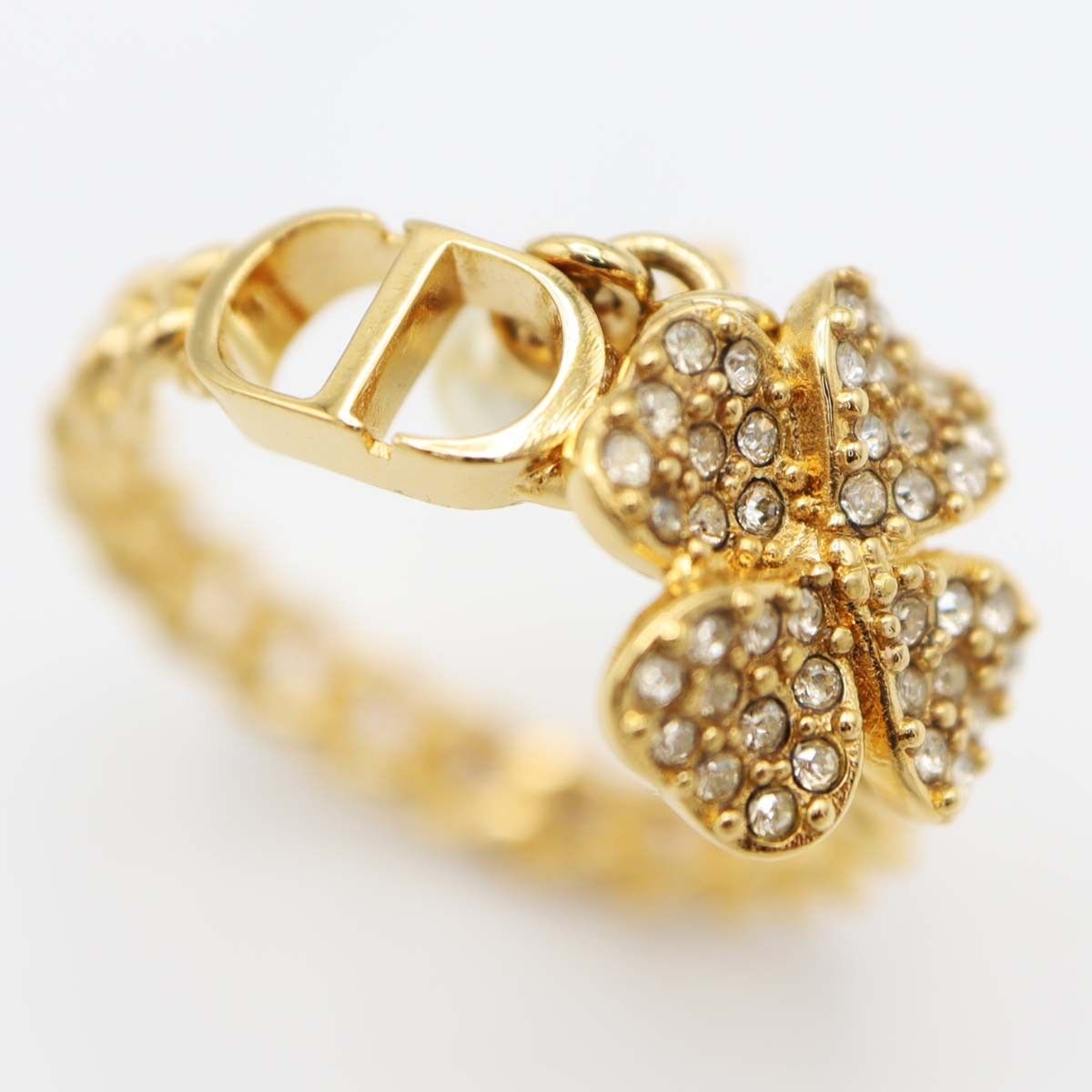 Christian Dior ディオール リング 指輪 D-clover クローバー スター 