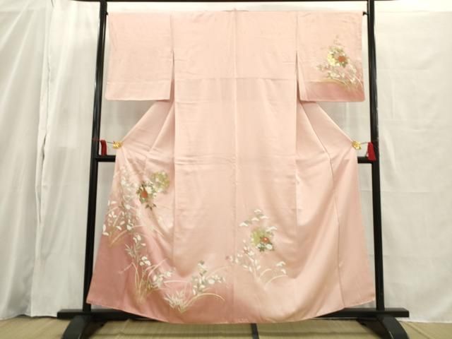 訪問着作家物 作家名入り 枝花文暈し染め正絹