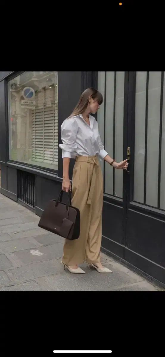 UMER バネッサ ワイドスラックス キャメル