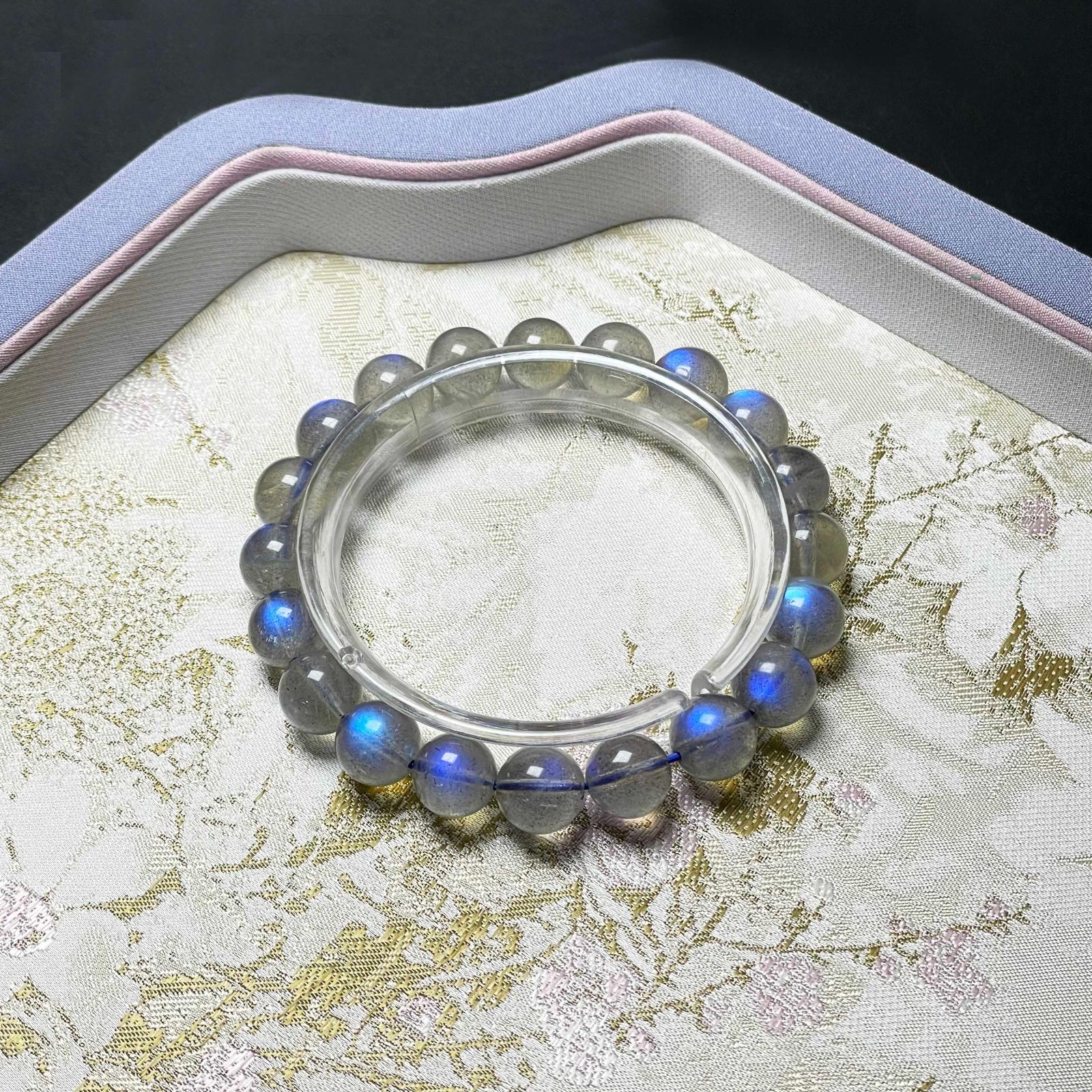 逸品EU製☆ブルーラブラドライト☆パワーストーン ブレスレット