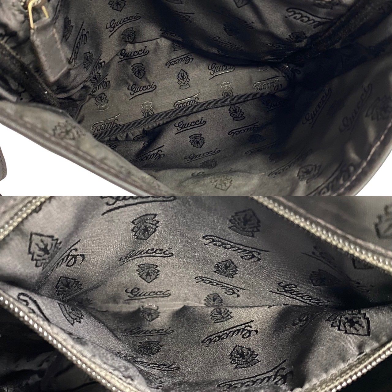 極 美品 保存袋付 GUCCI グッチ シマ GG ロゴ 柄 レザー 本革 ミニ 