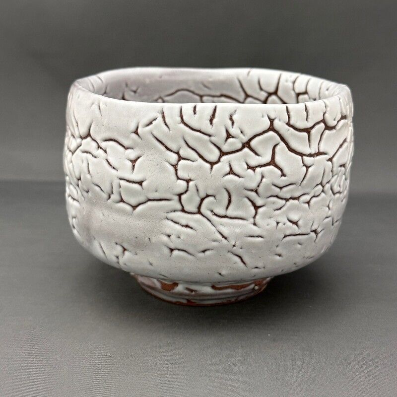 志野茶碗 沓茶碗 茶道具 抹茶茶碗 ト（加藤唐九郎？）在銘 志野茶碗