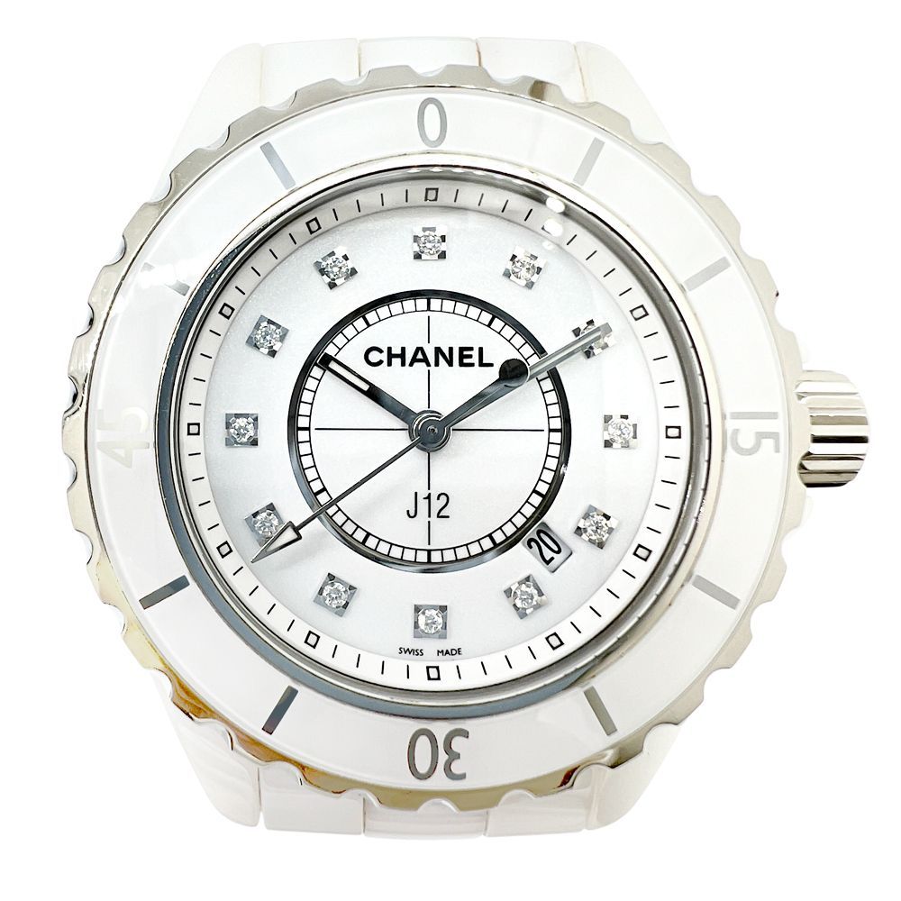 CHANEL シャネル H1628 J12 12Pダイヤ ホワイト 白 セラミック ダイヤモンド レディース 腕時計 時計 ウォッチ レディース 女性用