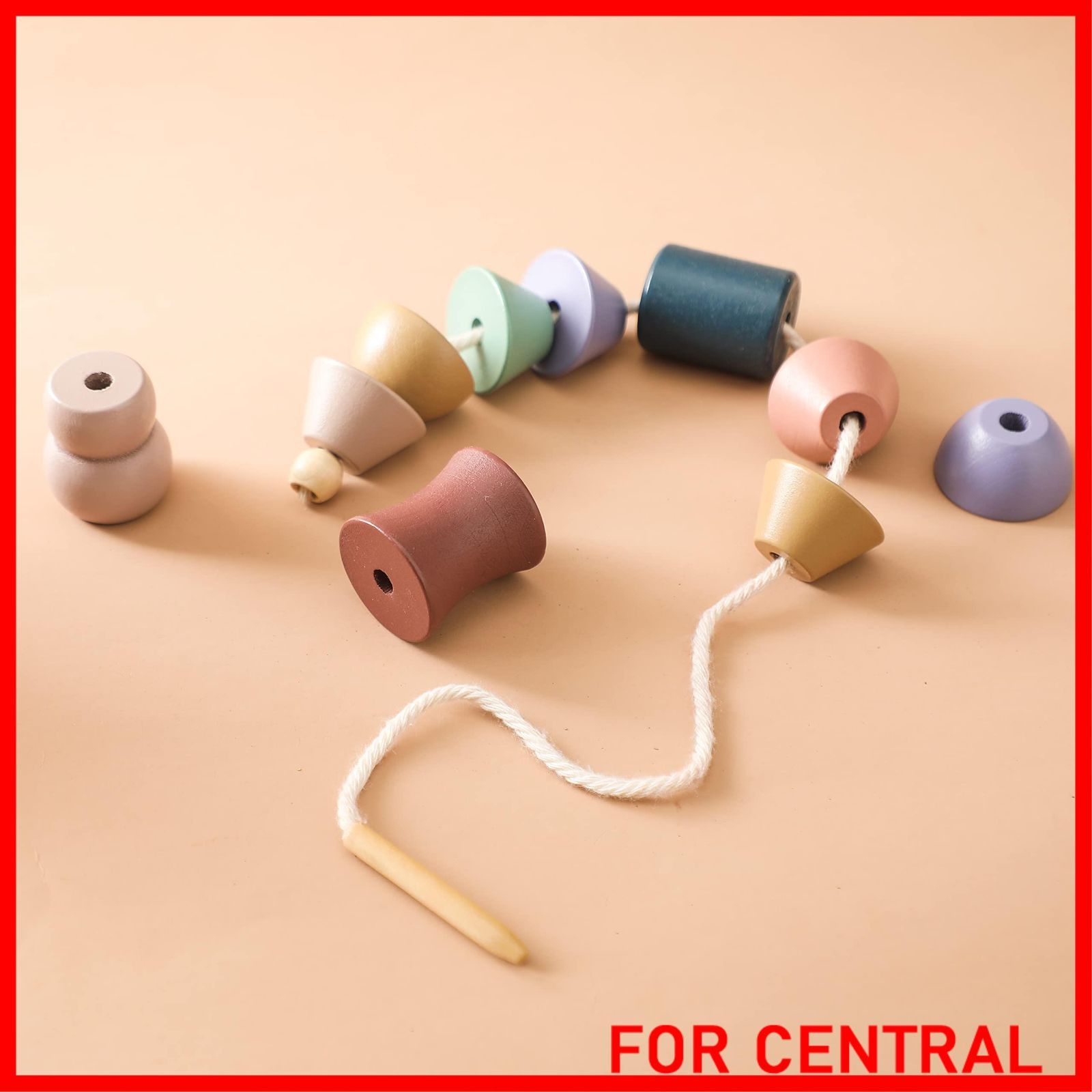 【在庫処分】let's make ひも通し おもちゃ 紐通し 指先 ビーズ通し 木製 知育玩具 収納ケース付き 男の子 女の子 室内おもちゃ プレゼント ギフト ベビー