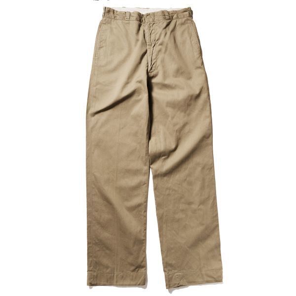 70's 米軍実物 USMC コットン チノパンツ (33×35) カーキ チノパン フラップポケット 1972年コントラクト 70年代 ビンテージ アメリカ古着 USED  ビンテージ ヴィンテージ