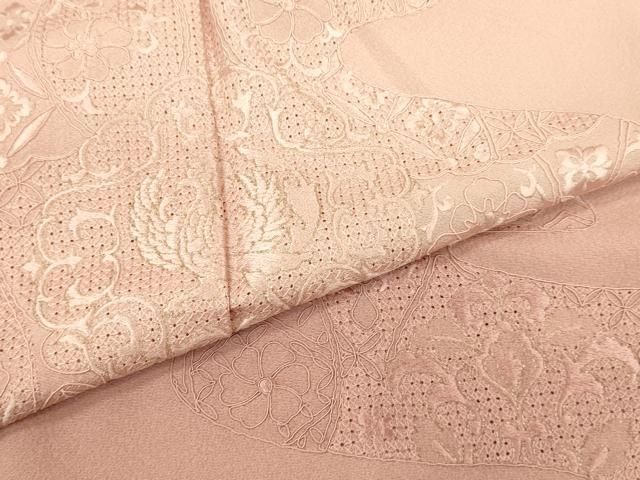 平和屋□極上 訪問着 総刺繍 スワトウ相良刺繍 鳳凰吉祥花文 絞り