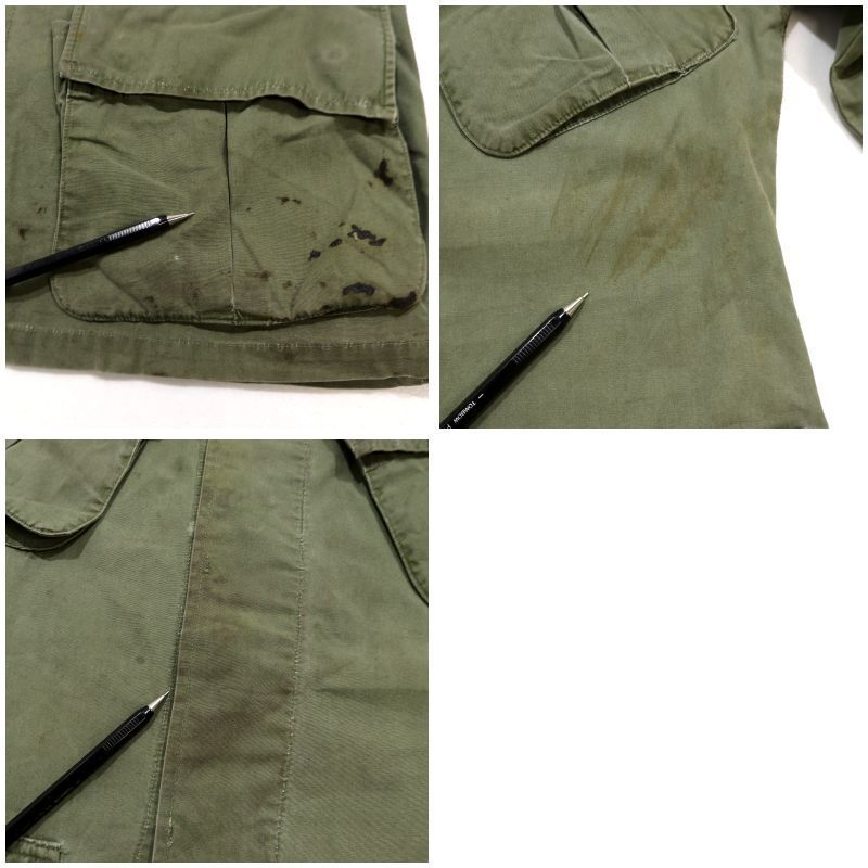 美品 60s US ARMY ジャングルファティーグ 3rd 前期 ノンリップ 60s USA製 vintage U.S.ARMY 3rd ノンリップ ジャングル